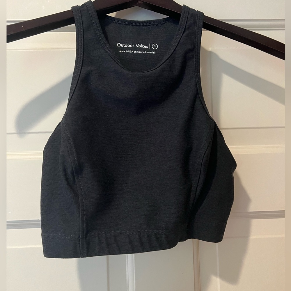 Outdoor Voices grey crop top/bra